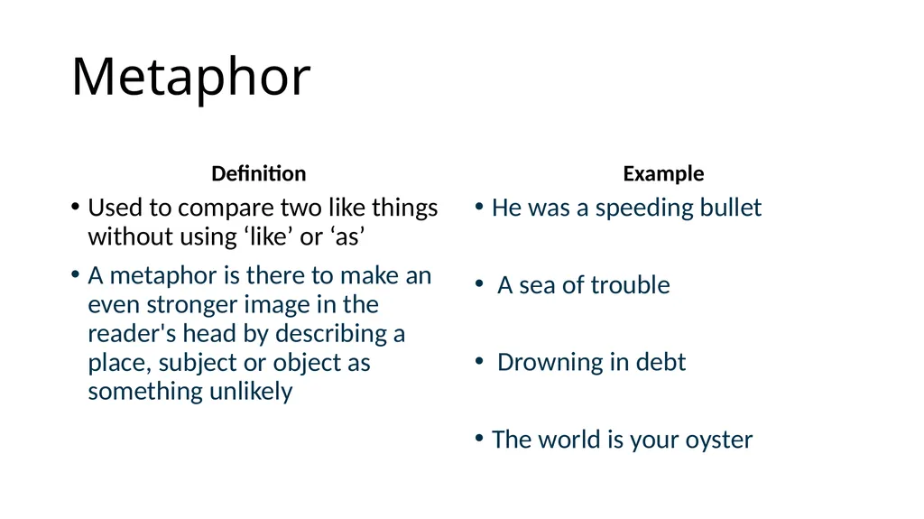 Language Techniques-Recap Cliché Definition You - slide 5 of 7