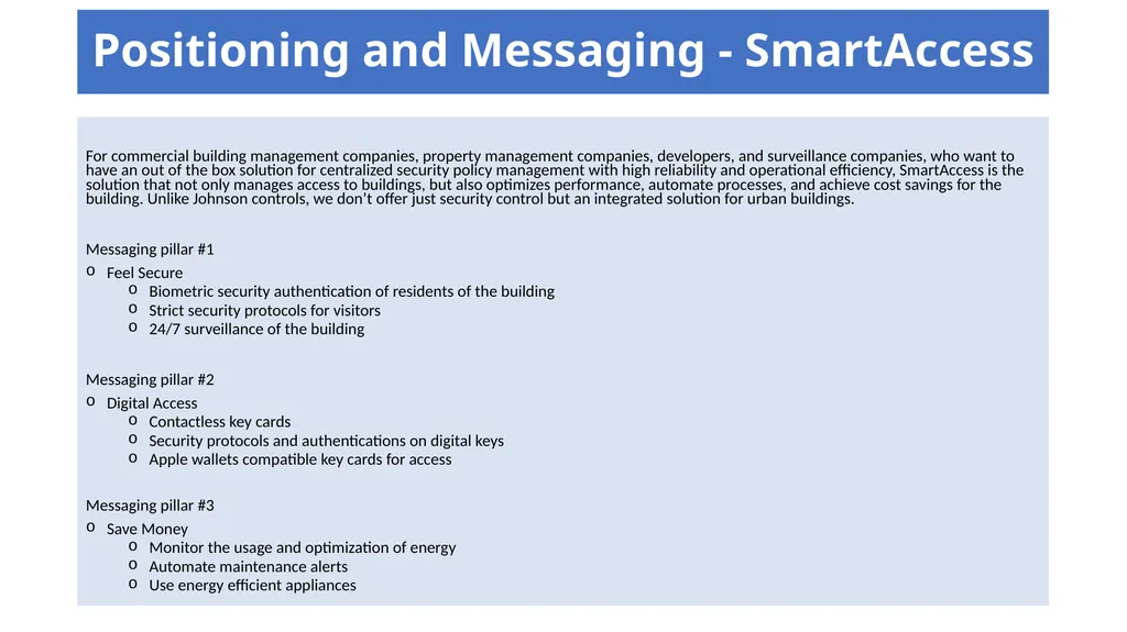 Smart Access: Building Access Company Overview of - slide 16 of 21
