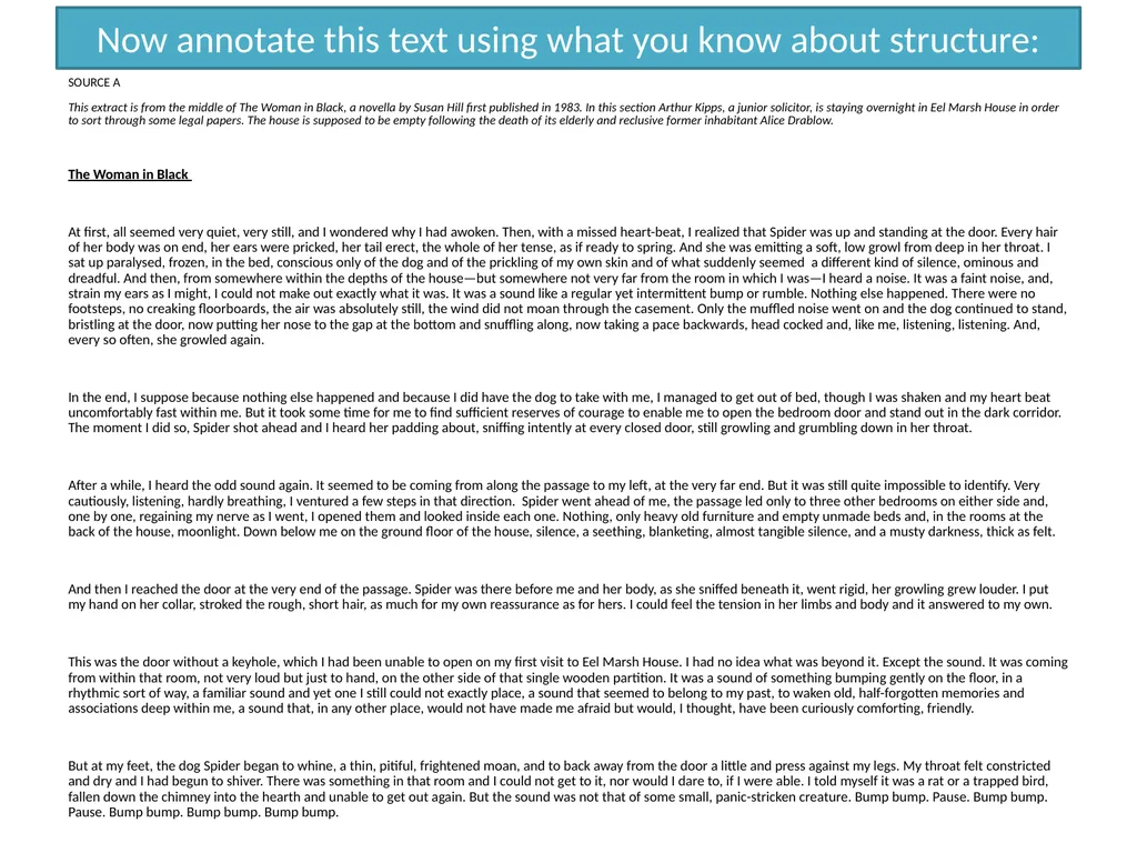 Paper 1 Question 3 Structure Analysis AO2 Explain, - slide 5 of 8
