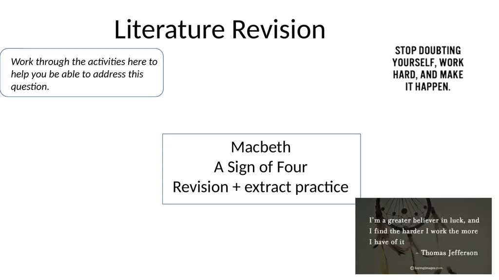 Work through the activities here to help you be - slide 1 of 32