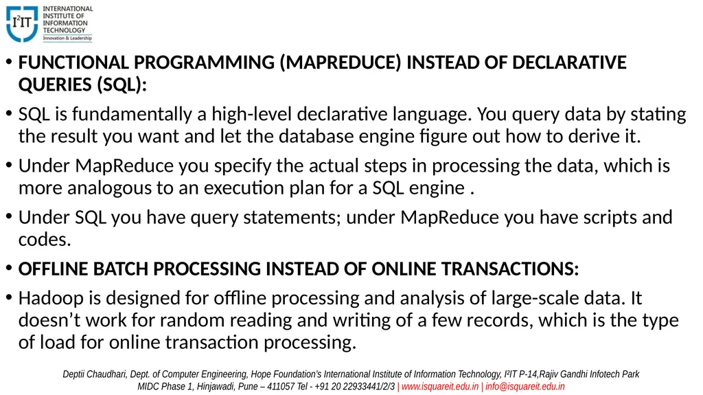 Database Management Systems Unit – VI Introduction - slide 16 of 39