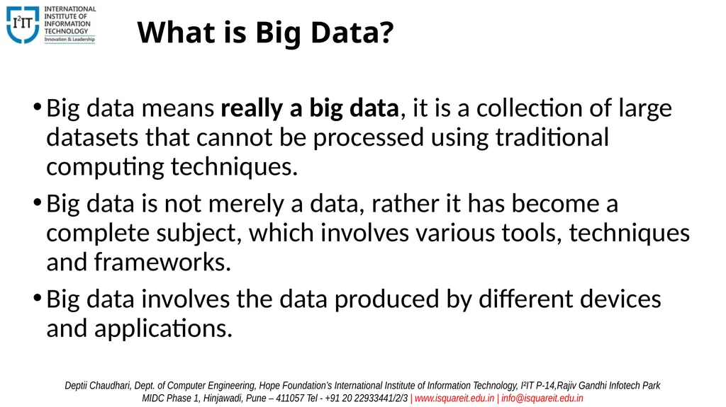 Database Management Systems Unit – VI Introduction - slide 2 of 39