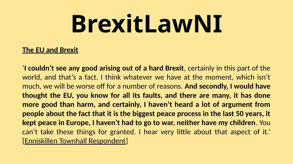 BrexitLawNI Brexit and Northern Ireland: The - slide 10 of 41