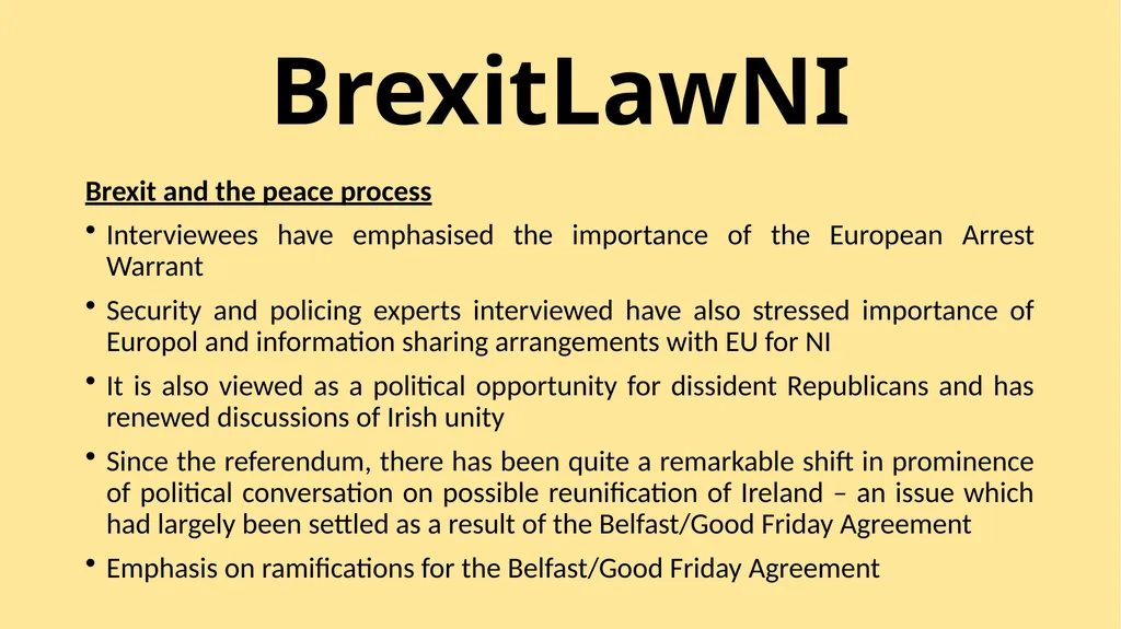BrexitLawNI Brexit and Northern Ireland: The - slide 13 of 41