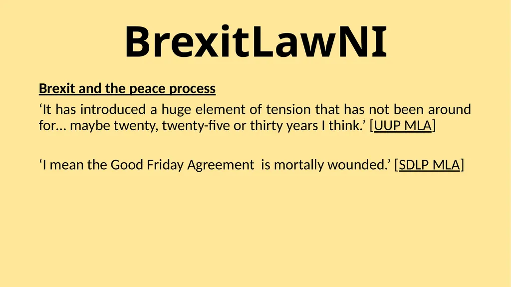 BrexitLawNI Brexit and Northern Ireland: The - slide 14 of 41
