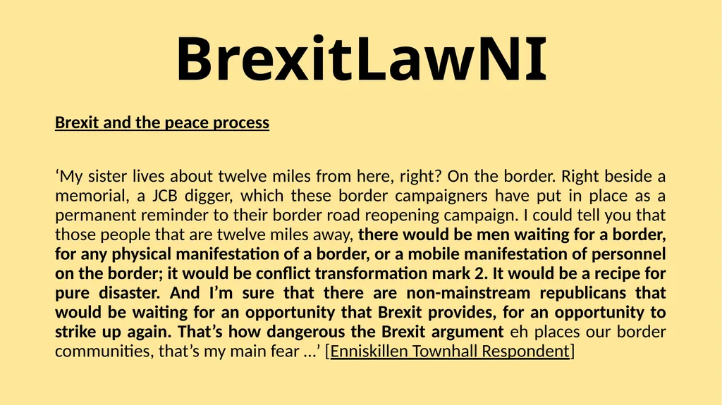 BrexitLawNI Brexit and Northern Ireland: The - slide 15 of 41