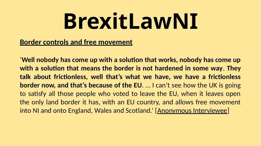 BrexitLawNI Brexit and Northern Ireland: The - slide 25 of 41