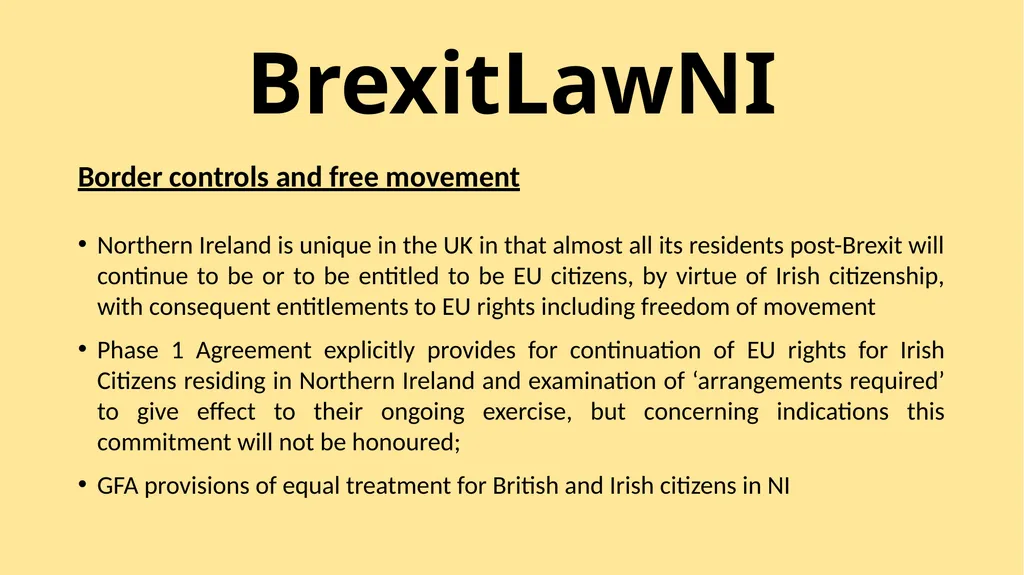 BrexitLawNI Brexit and Northern Ireland: The - slide 27 of 41