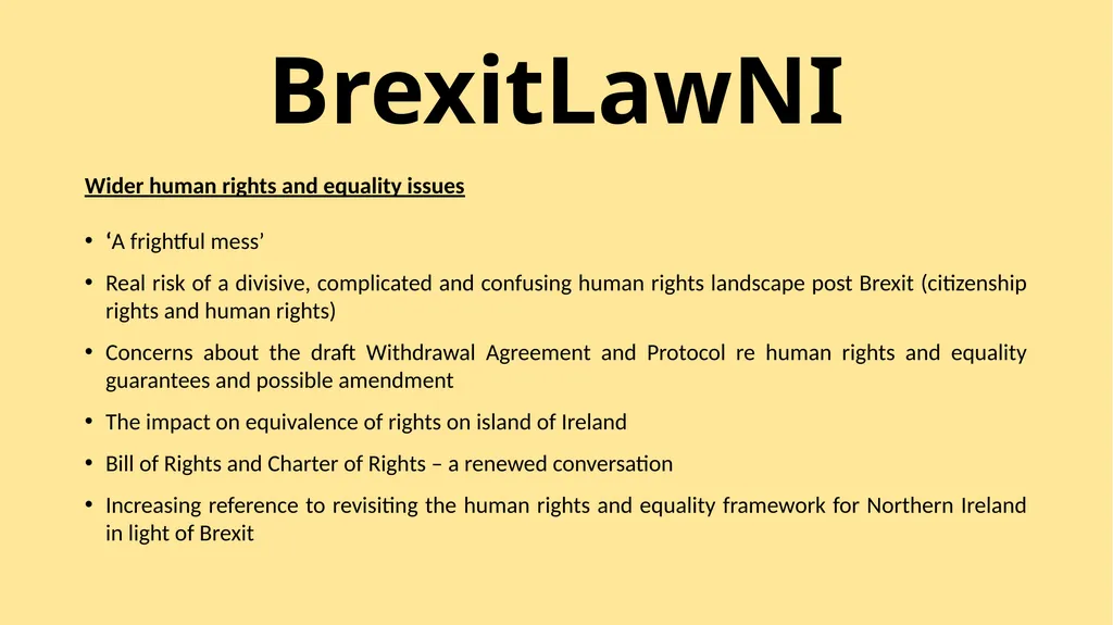 BrexitLawNI Brexit and Northern Ireland: The - slide 38 of 41