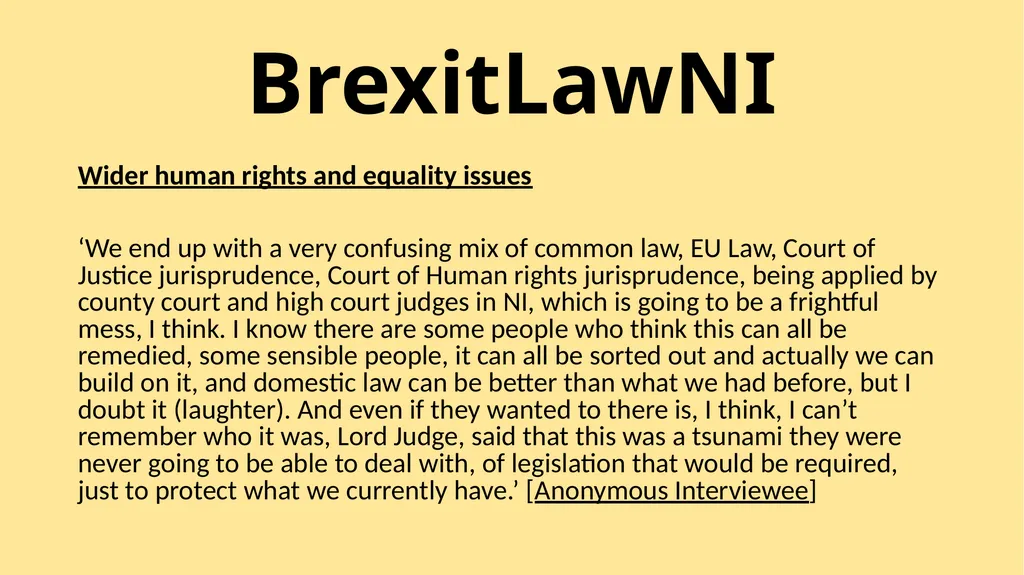 BrexitLawNI Brexit and Northern Ireland: The - slide 39 of 41