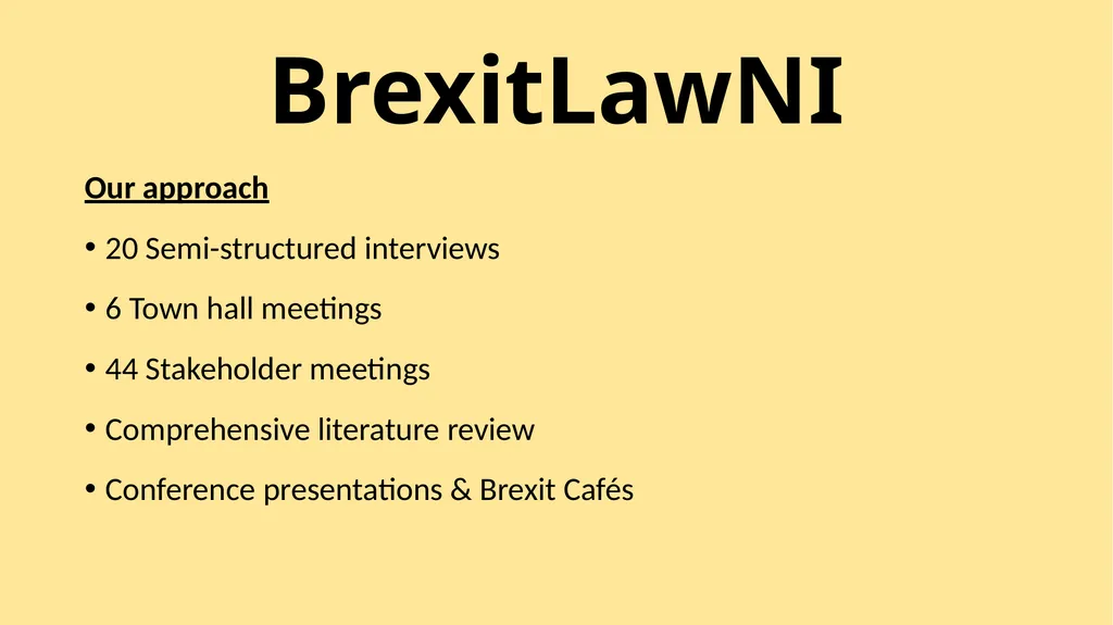 BrexitLawNI Brexit and Northern Ireland: The - slide 6 of 41