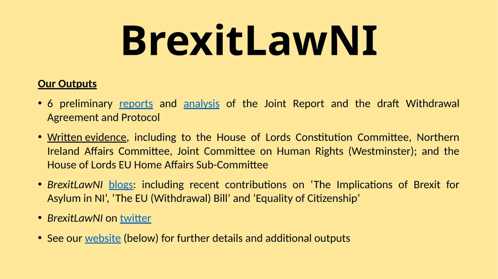 BrexitLawNI Brexit and Northern Ireland: The - slide 7 of 41