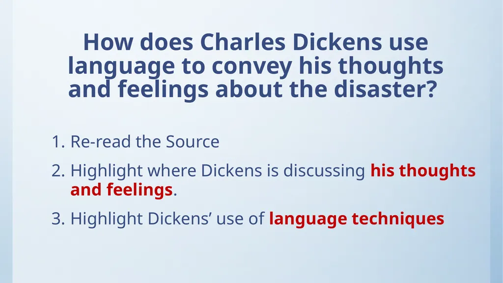 English Language: Paper 2 – Section A PERSPECTIVE - slide 5 of 13