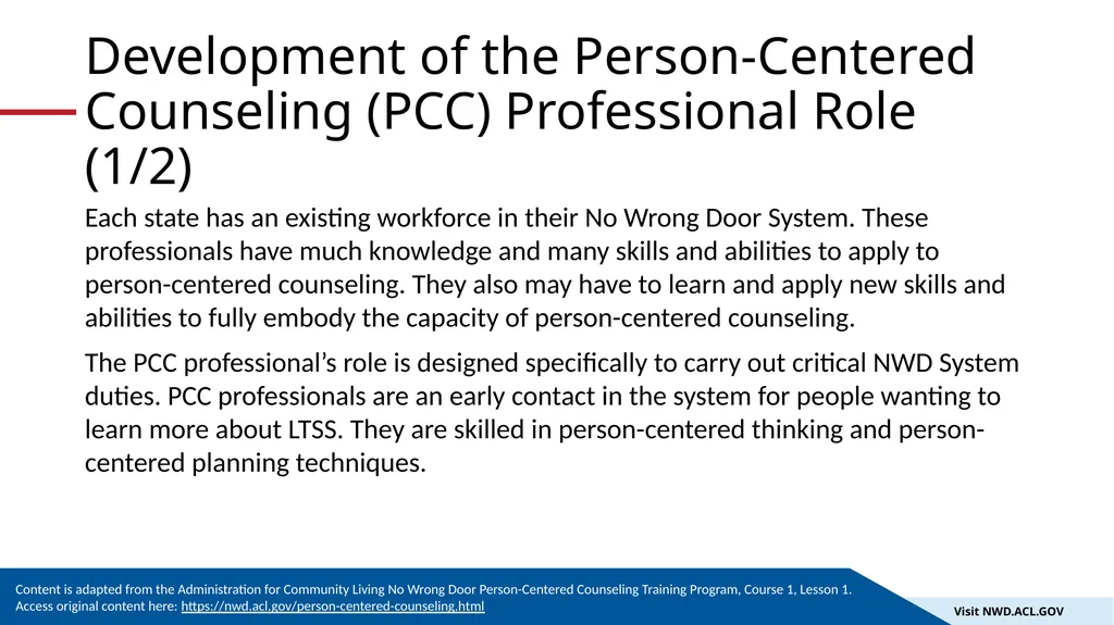 An Introduction to the No Wrong Door System 1 The - slide 12 of 18