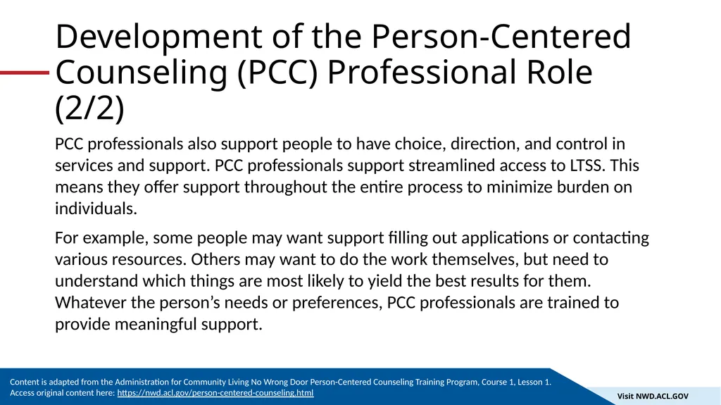 An Introduction to the No Wrong Door System 1 The - slide 13 of 18