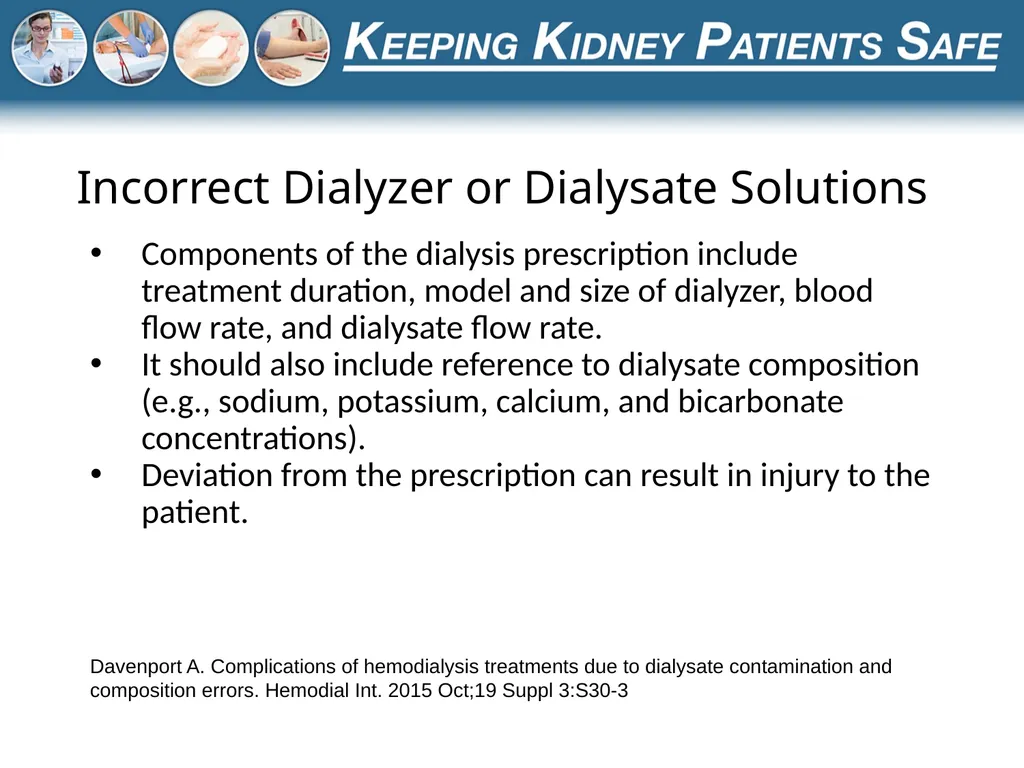 Preventing the Use of Incorrect Dialysate or - slide 5 of 27