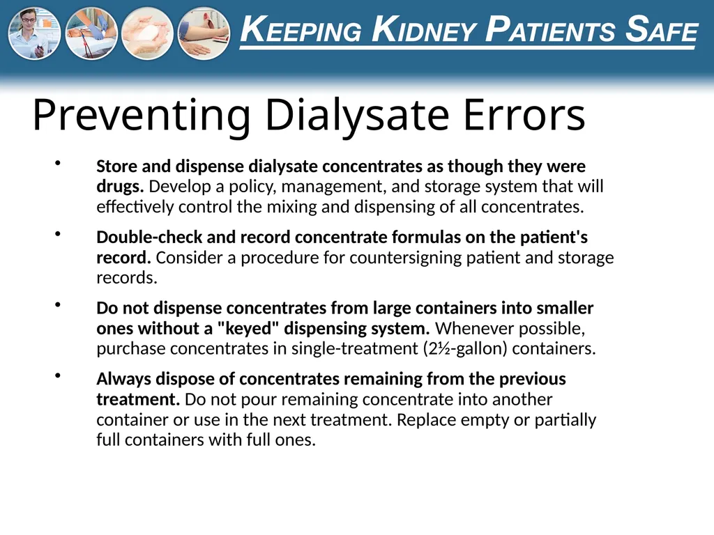 Preventing the Use of Incorrect Dialysate or - slide 12 of 27