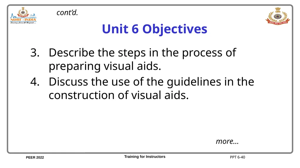 Unit 6 Communicative Visuals Unit 6 Objectives - slide 41 of 44