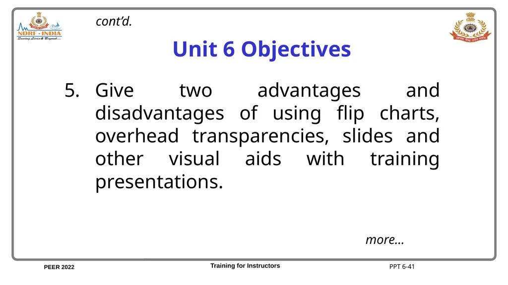 Unit 6 Communicative Visuals Unit 6 Objectives - slide 42 of 44