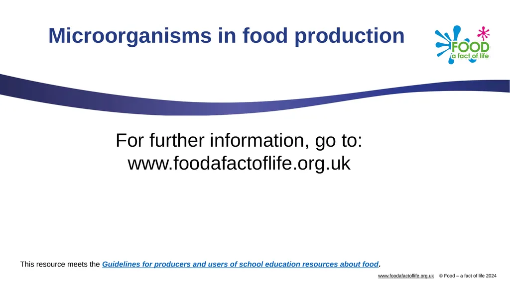 Microorganisms in food production Microorganisms - slide 14 of 14