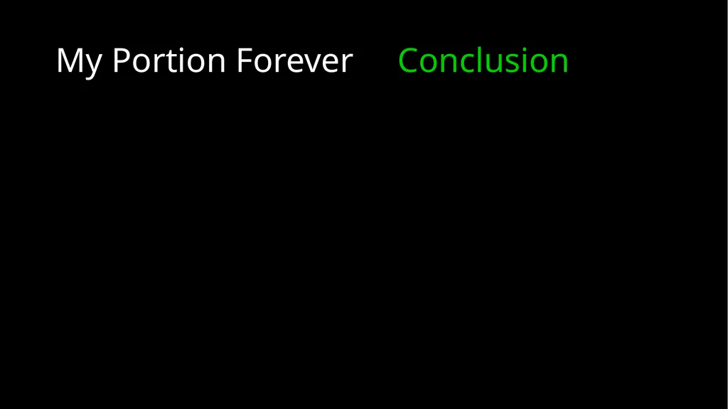 My Portion Forever Psalm 73 My Portion Forever - slide 41 of 48
