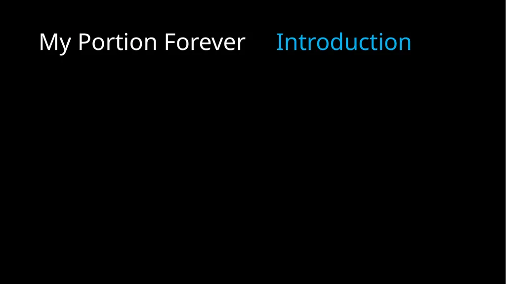 My Portion Forever Psalm 73 My Portion Forever - slide 2 of 48