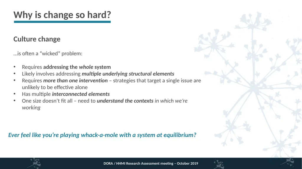 Systems thinking and research assessment – how - slide 2 of 9