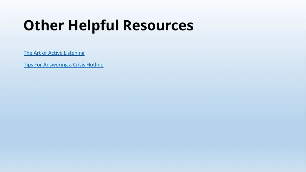 Legal Aid Helpline Training Wednesday, January 23, - slide 21 of 22