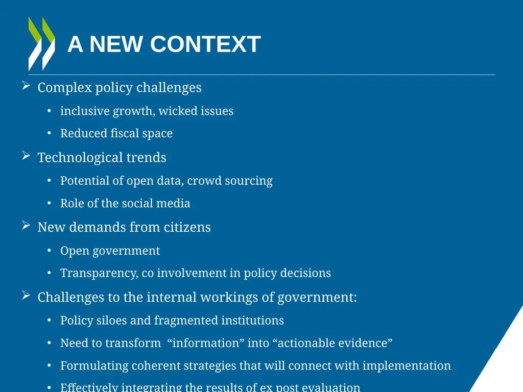 IMPROVING POLICY MAKING WHAT ARE THE OPTIONS FOR - slide 3 of 20