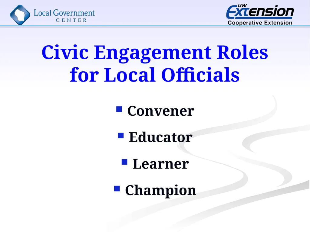 Techniques in Civic Engagement Presented by Bill - slide 23 of 25