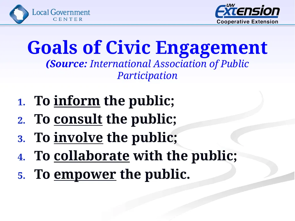 Techniques in Civic Engagement Presented by Bill - slide 7 of 25