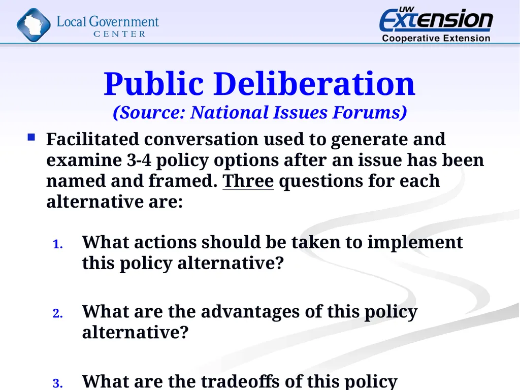 Techniques in Civic Engagement Presented by Bill - slide 22 of 25