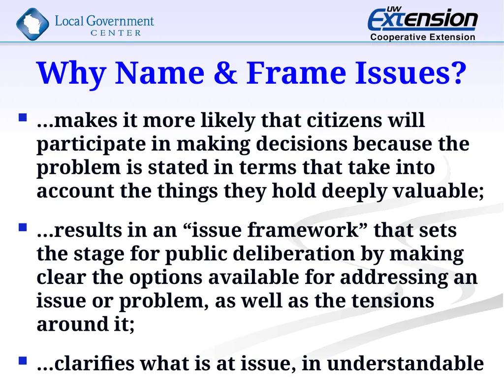 Techniques in Civic Engagement Presented by Bill - slide 17 of 25