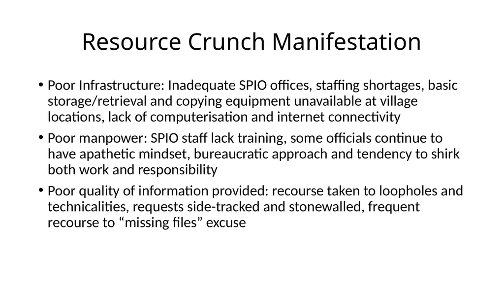 Issues in RTI Implementation - the Rajasthan - slide 5 of 16