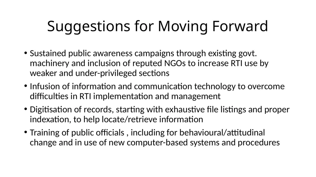 Issues in RTI Implementation - the Rajasthan - slide 6 of 16