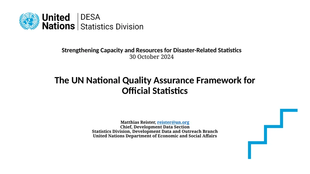 The UN National Quality Assurance Framework for - slide 1 of 21