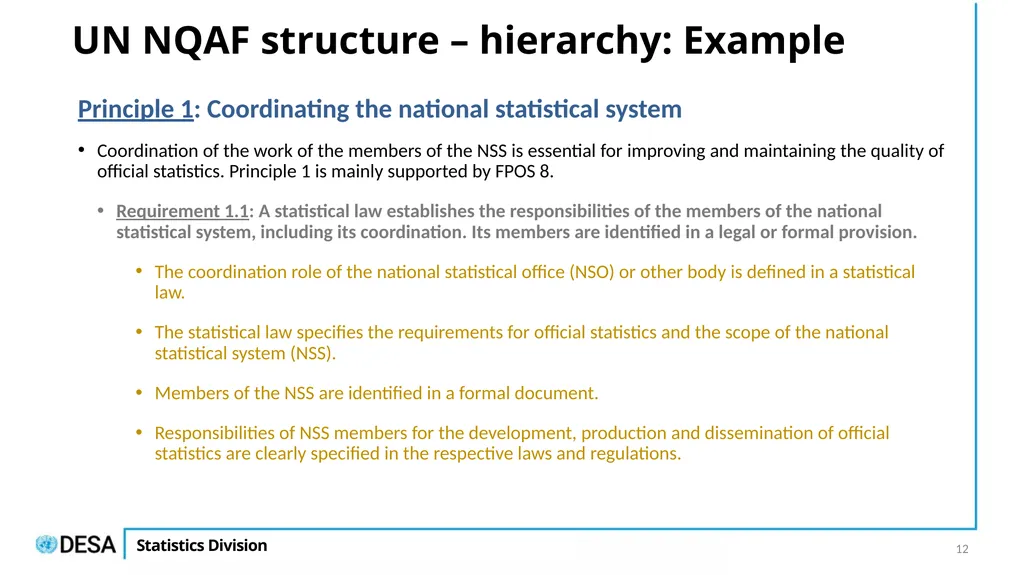 The UN National Quality Assurance Framework for - slide 12 of 21