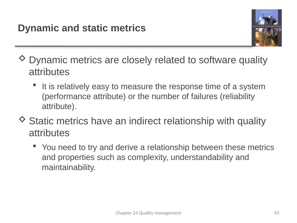 Chapter 24 - Quality Management Lecture 1 1 - slide 43 of 97
