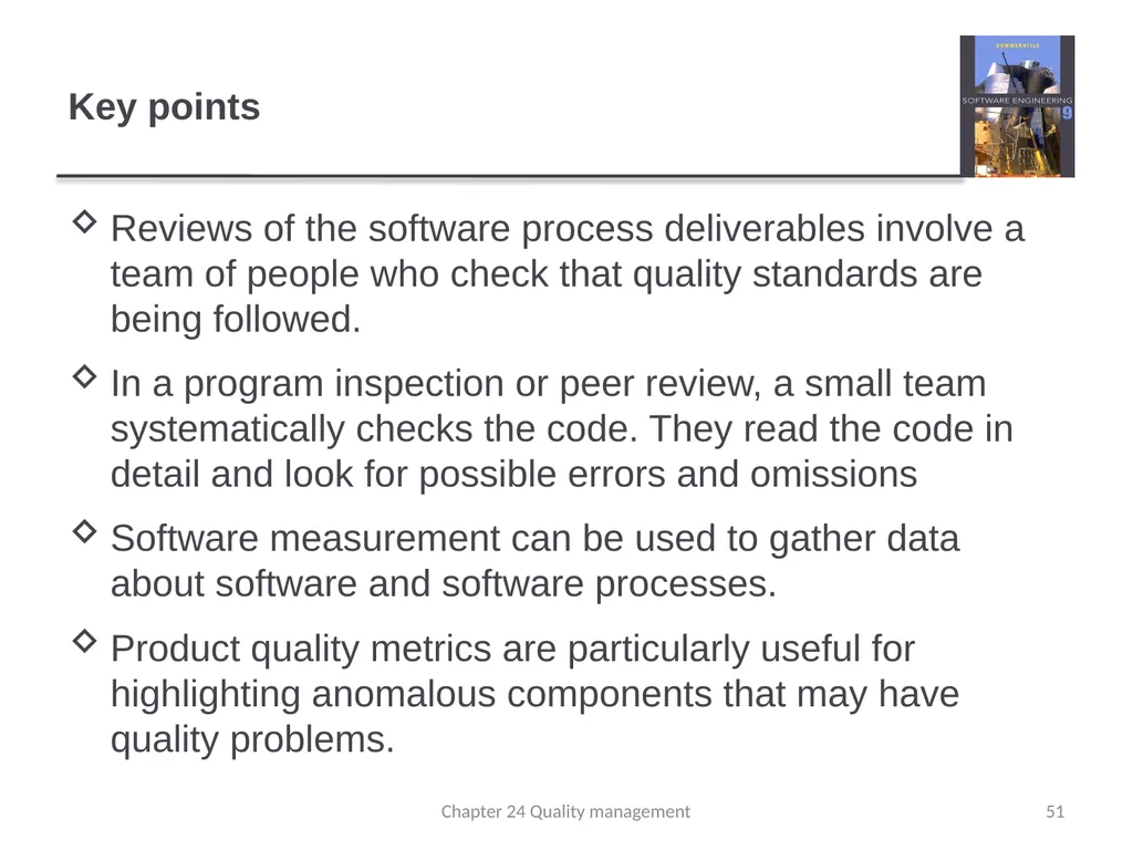 Chapter 24 - Quality Management Lecture 1 1 - slide 51 of 97