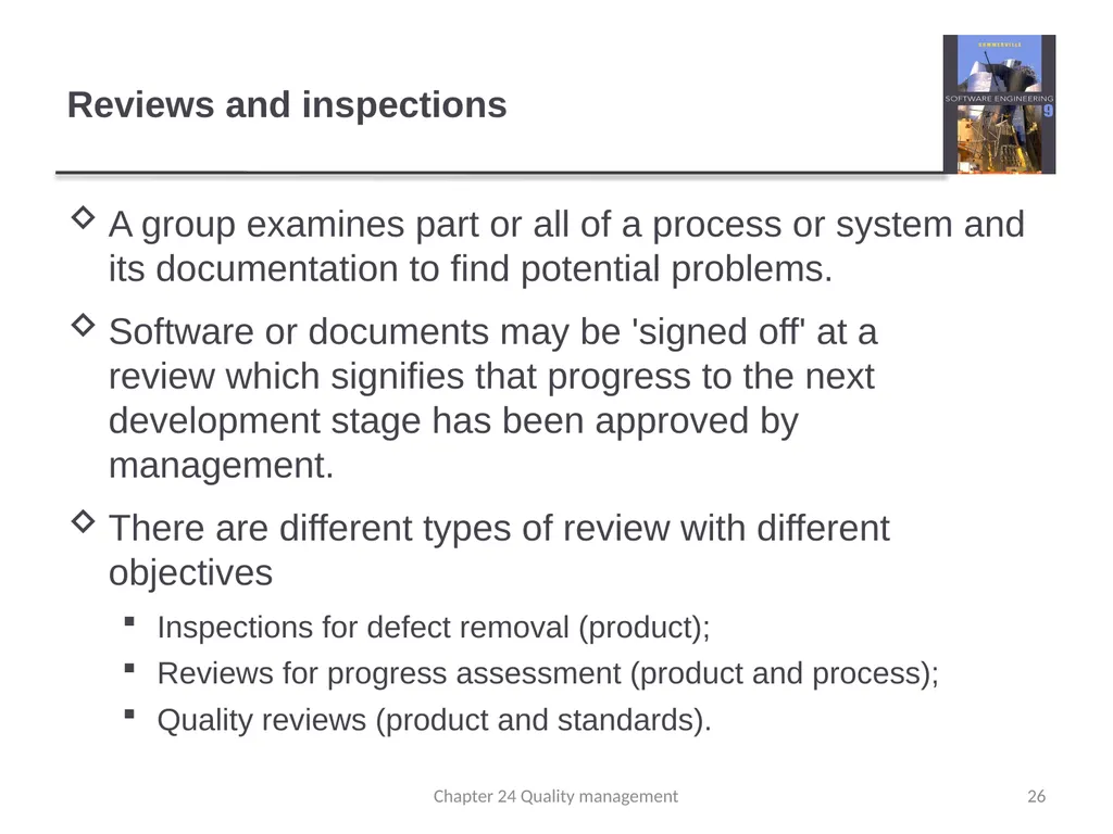 Chapter 24 - Quality Management Lecture 1 1 - slide 26 of 97