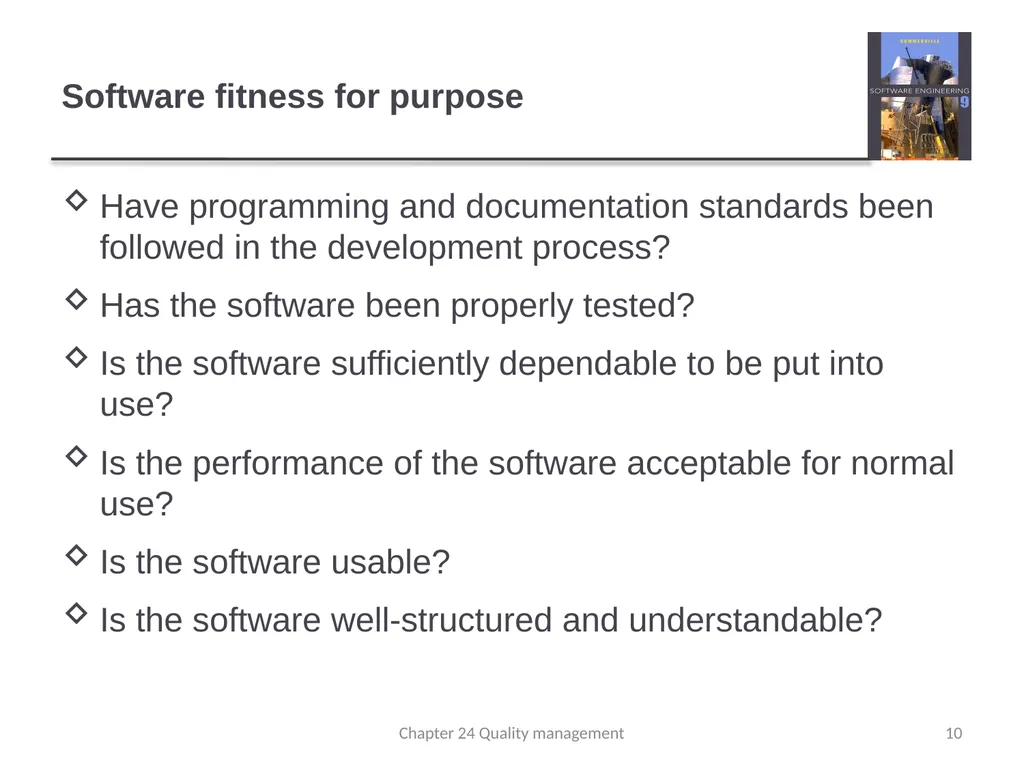 Chapter 24 - Quality Management Lecture 1 1 - slide 10 of 97