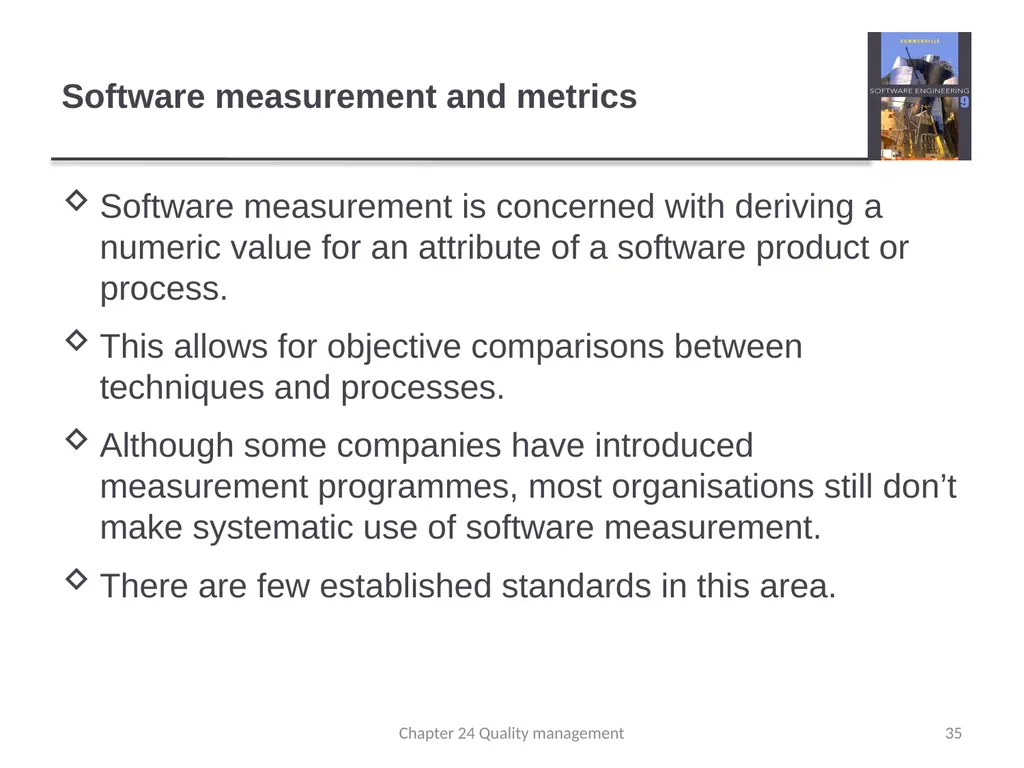 Chapter 24 - Quality Management Lecture 1 1 - slide 35 of 97