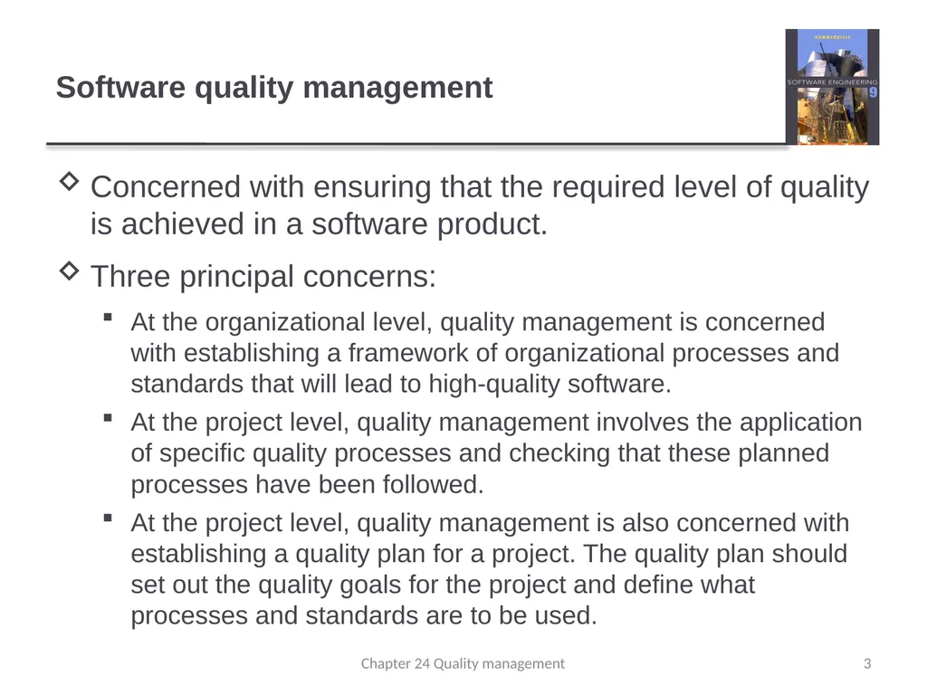 Chapter 24 - Quality Management Lecture 1 1 - slide 3 of 97