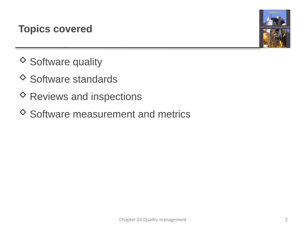 Chapter 24 - Quality Management Lecture 1 1 - slide 2 of 97