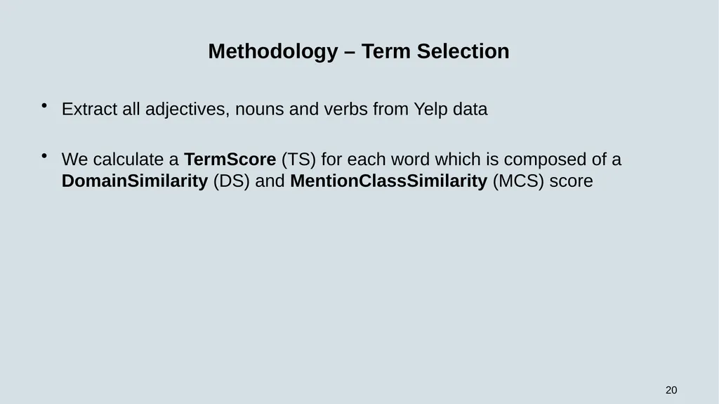 WEB-SOBA: Word Embeddings-Based Semi-automatic - slide 20 of 35