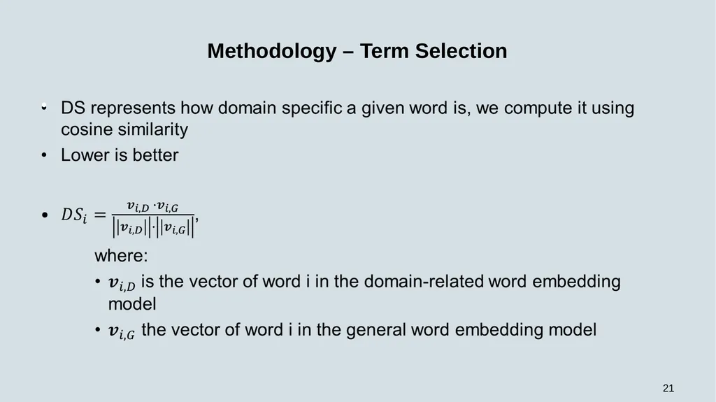 WEB-SOBA: Word Embeddings-Based Semi-automatic - slide 21 of 35