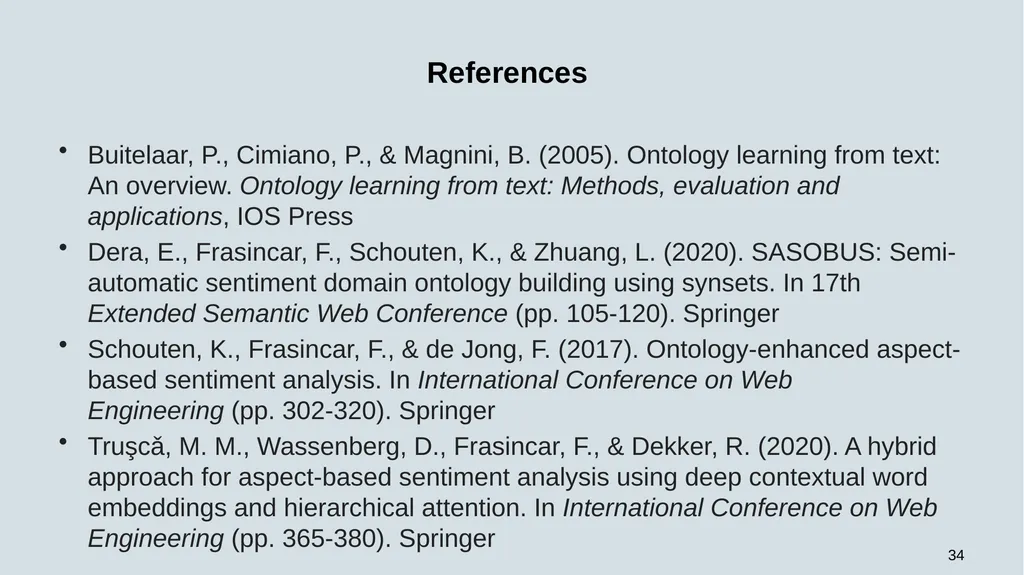 WEB-SOBA: Word Embeddings-Based Semi-automatic - slide 34 of 35
