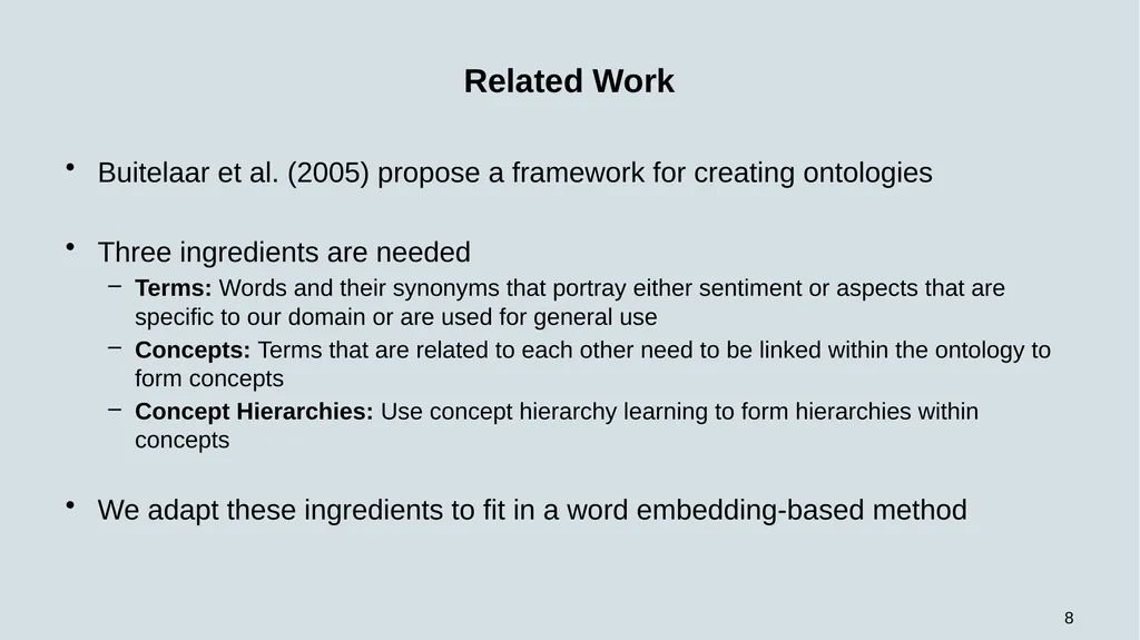 WEB-SOBA: Word Embeddings-Based Semi-automatic - slide 8 of 35