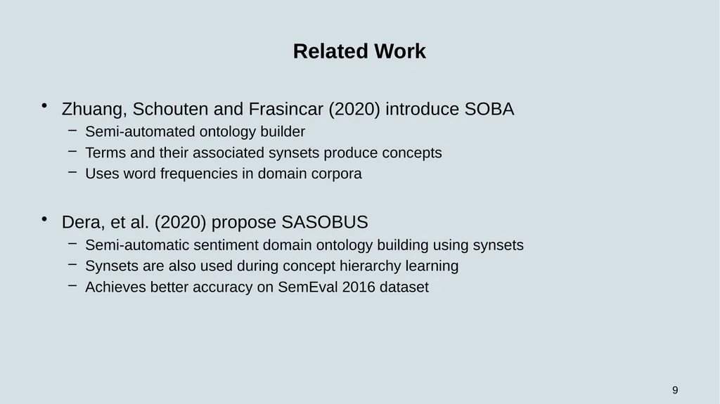 WEB-SOBA: Word Embeddings-Based Semi-automatic - slide 9 of 35
