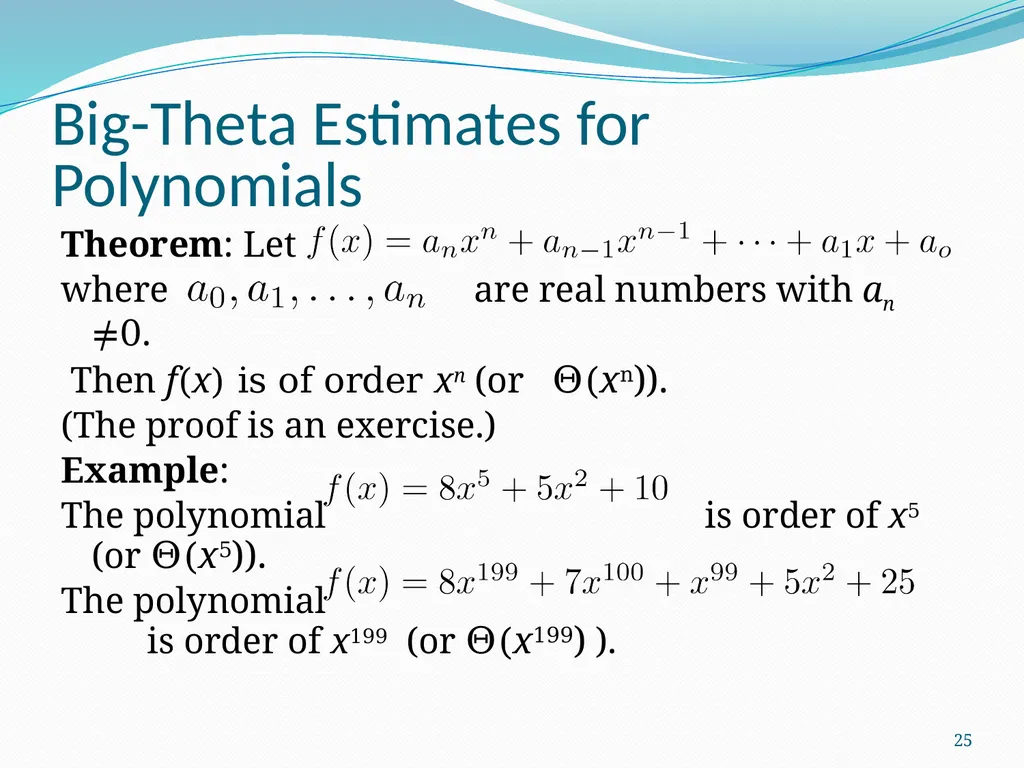 The Growth of Functions Section 3.2 1 Section - slide 25 of 25